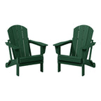 Polytrends Laguna Fauteuils Adirondack pliants d'extérieur résistants aux intempéries (lot de 2)