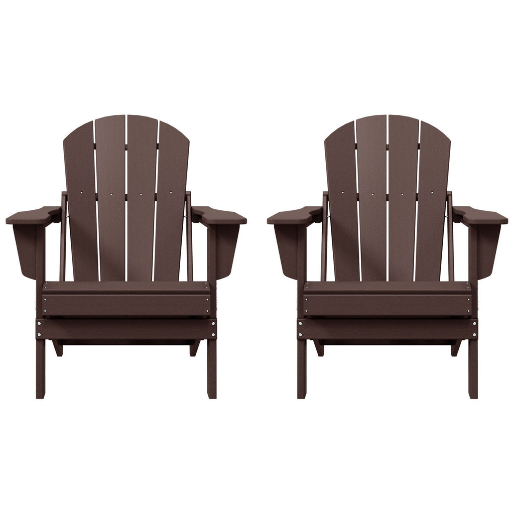 Polytrends Laguna Fauteuils Adirondack pliants d'extérieur résistants aux intempéries (lot de 2)
