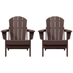 Polytrends Laguna Fauteuils Adirondack pliants d'extérieur résistants aux intempéries (lot de 2)