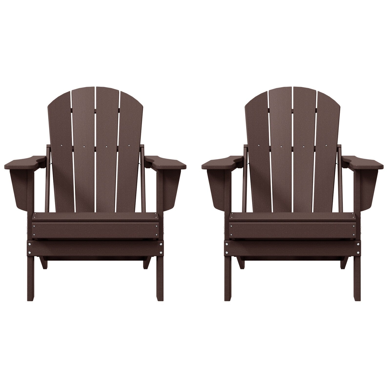 Polytrends Laguna Fauteuils Adirondack pliants d'extérieur résistants aux intempéries (lot de 2)