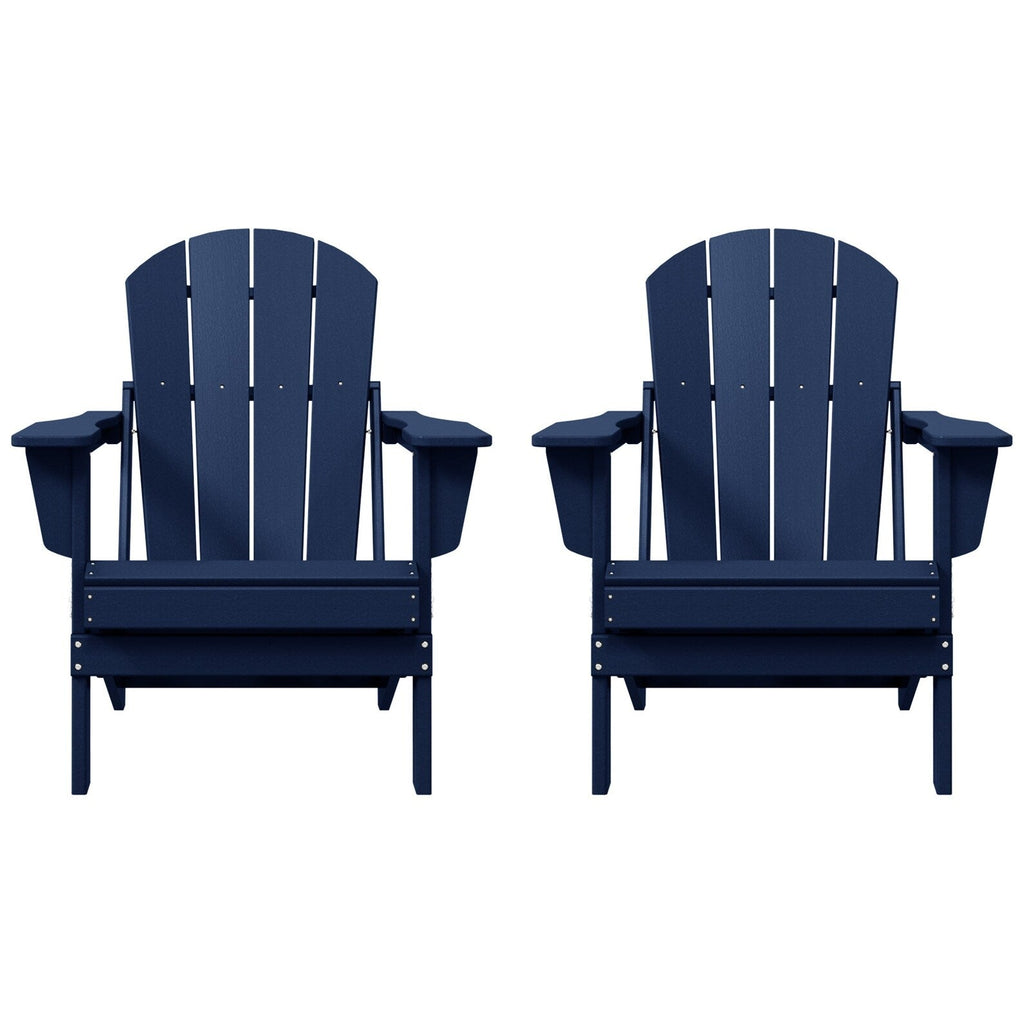 Polytrends Laguna Fauteuils Adirondack pliants d'extérieur résistants aux intempéries (lot de 2)