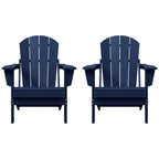 Polytrends Laguna Fauteuils Adirondack pliants d'extérieur résistants aux intempéries (lot de 2)
