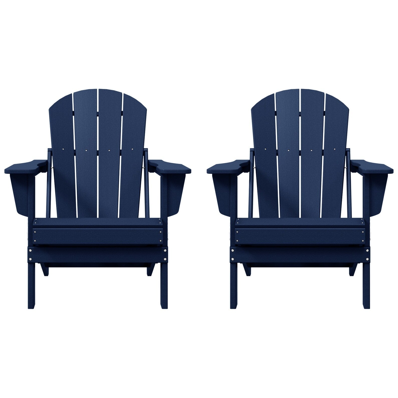 Polytrends Laguna Fauteuils Adirondack pliants d'extérieur résistants aux intempéries (lot de 2)