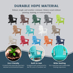 Polytrends Laguna Fauteuils Adirondack pliants d'extérieur résistants aux intempéries (lot de 2)