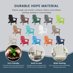 Polytrends Laguna Fauteuils Adirondack pliants d'extérieur résistants aux intempéries (lot de 2)