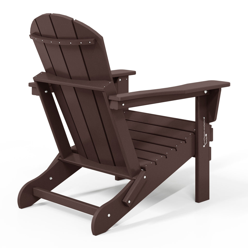 Polytrends Laguna Fauteuils Adirondack pliants d'extérieur résistants aux intempéries (lot de 2)