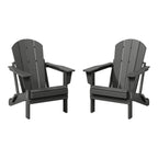 Polytrends Laguna Fauteuils Adirondack pliants d'extérieur résistants aux intempéries (lot de 2)
