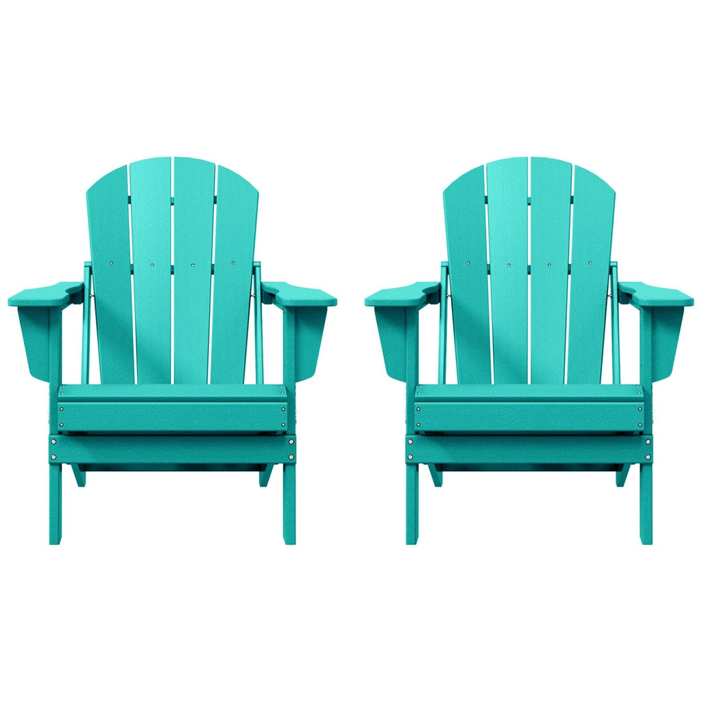 Polytrends Laguna Fauteuils Adirondack pliants d'extérieur résistants aux intempéries (lot de 2)