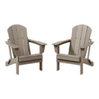 Polytrends Laguna Fauteuils Adirondack pliants d'extérieur résistants aux intempéries (lot de 2)