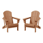 Polytrends Laguna Fauteuils Adirondack pliants d'extérieur résistants aux intempéries (lot de 2)