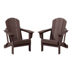 Polytrends Laguna Fauteuils Adirondack pliants d'extérieur résistants aux intempéries (lot de 2)