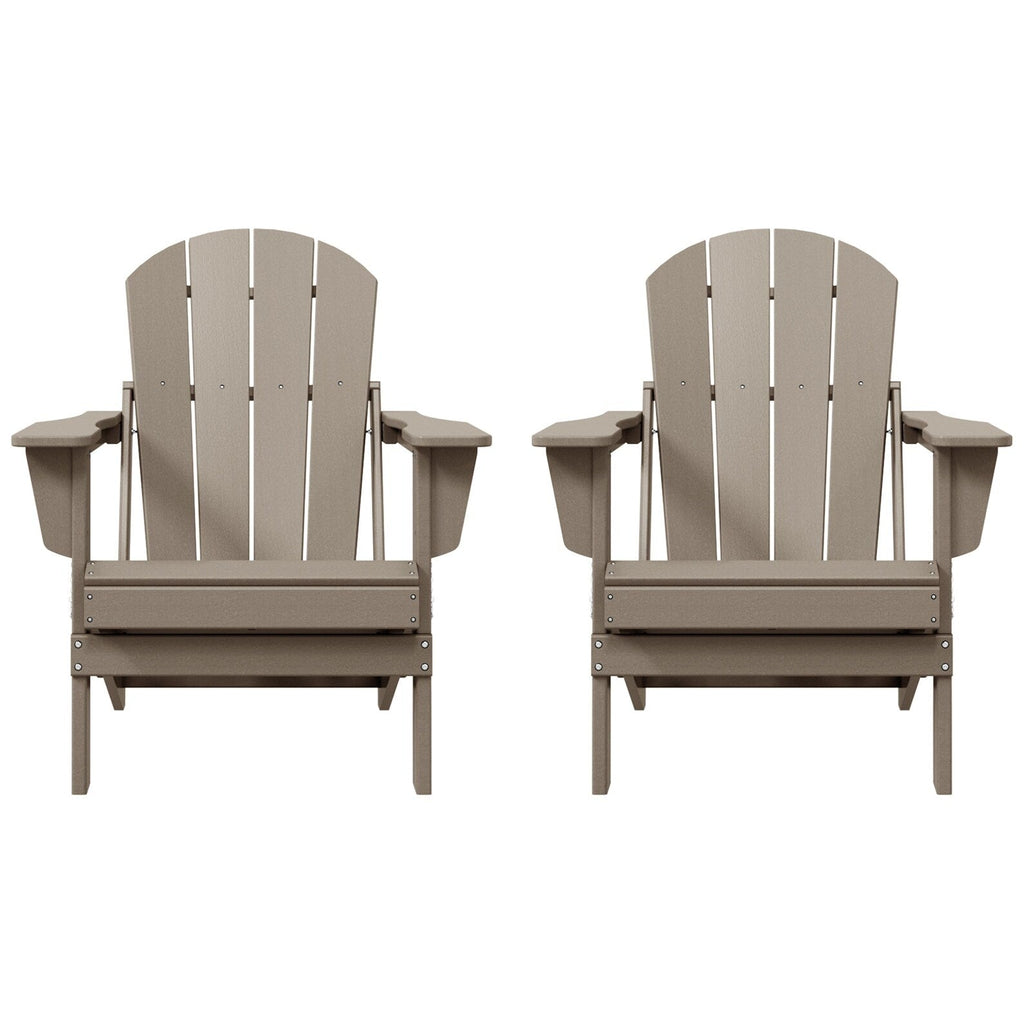 Polytrends Laguna Fauteuils Adirondack pliants d'extérieur résistants aux intempéries (lot de 2)