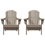Polytrends Laguna Fauteuils Adirondack pliants d'extérieur résistants aux intempéries (lot de 2)