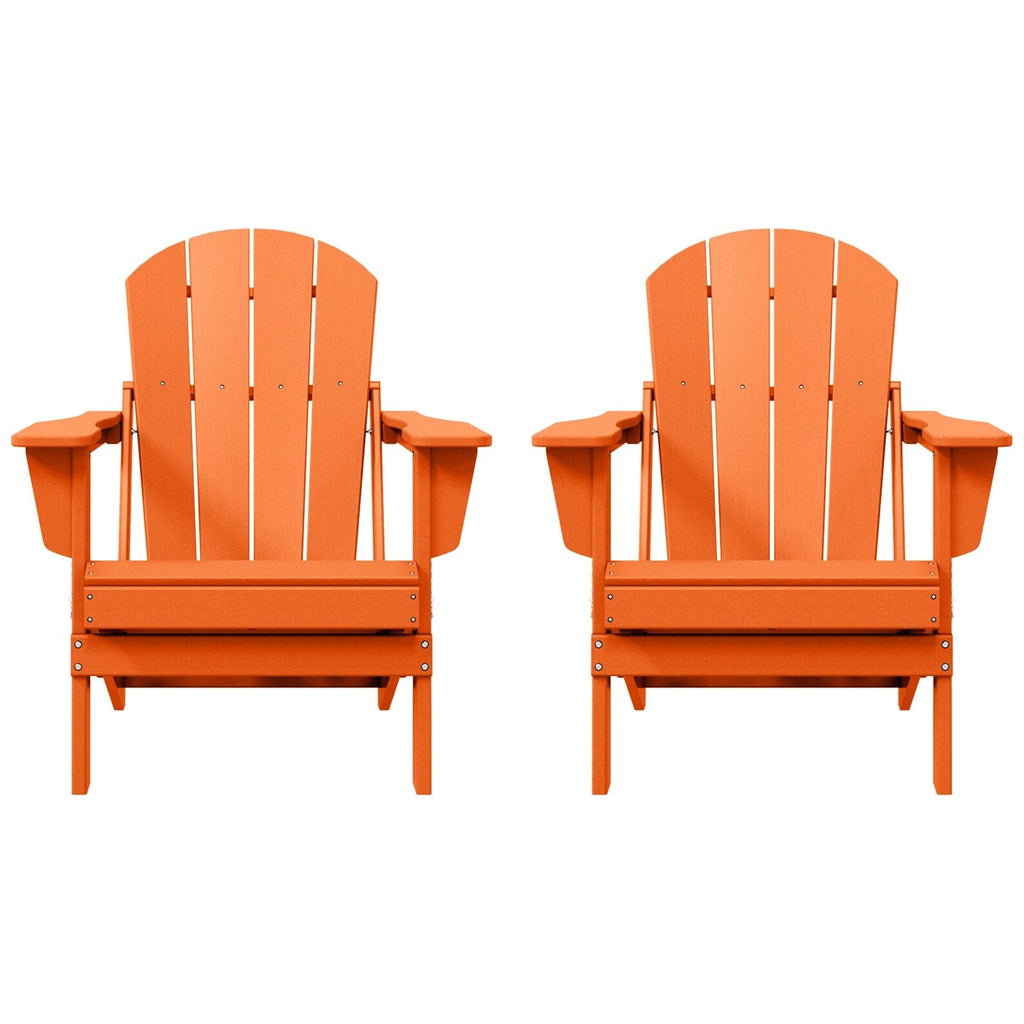 Polytrends Laguna Fauteuils Adirondack pliants d'extérieur résistants aux intempéries (lot de 2)