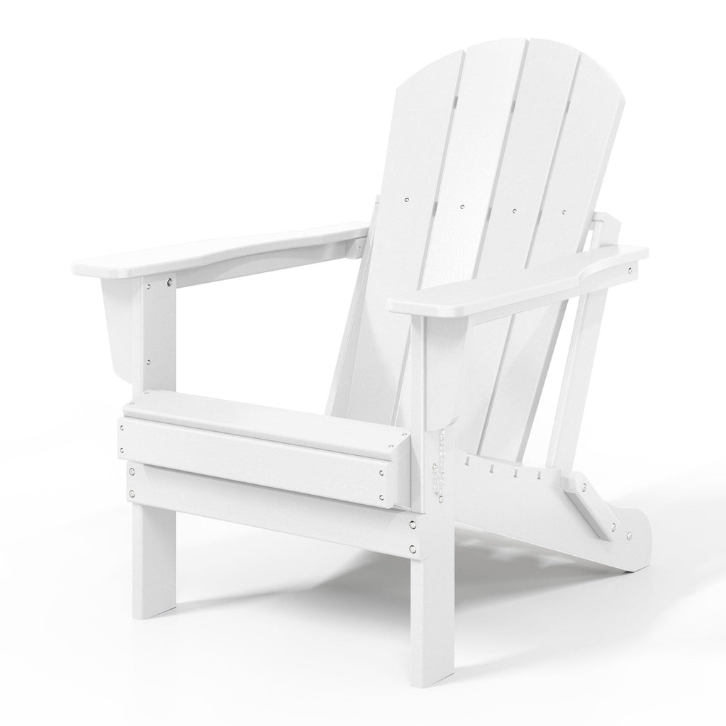 Polytrends Laguna Chaises de jardin pliantes Adirondack résistantes aux intempéries (lot de 4)