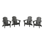 Polytrends Laguna Chaises de jardin pliantes Adirondack résistantes aux intempéries (lot de 4)