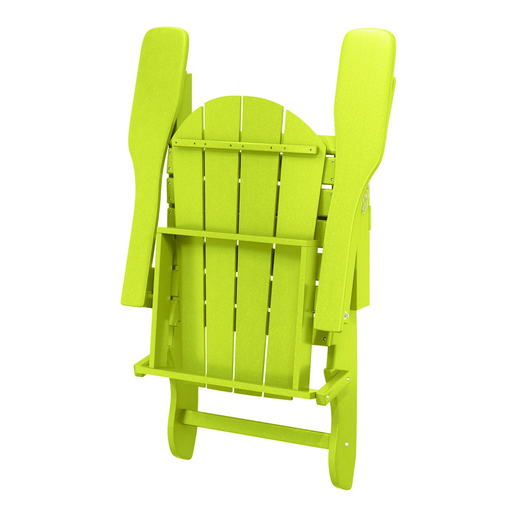Polytrends Laguna Chaises de jardin pliantes Adirondack résistantes aux intempéries (lot de 4)