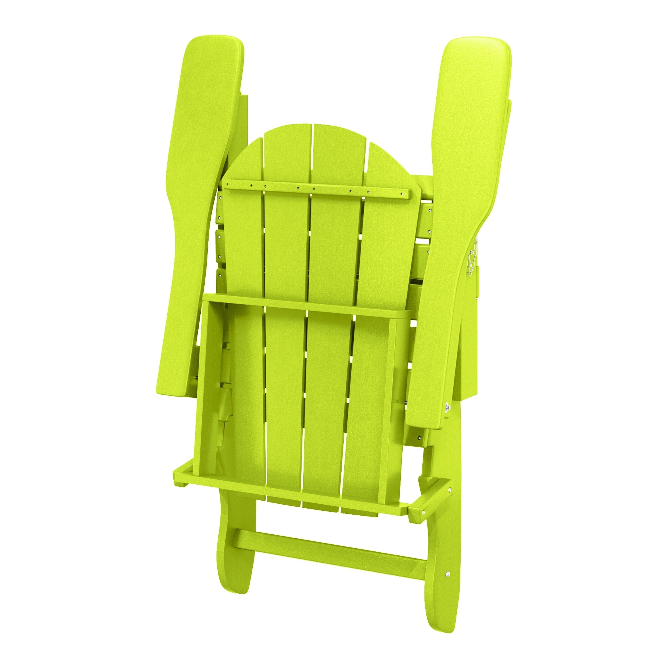 Polytrends Laguna Chaises de jardin pliantes Adirondack résistantes aux intempéries (lot de 4)