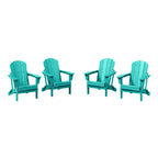 Polytrends Laguna Chaises de jardin pliantes Adirondack résistantes aux intempéries (lot de 4)