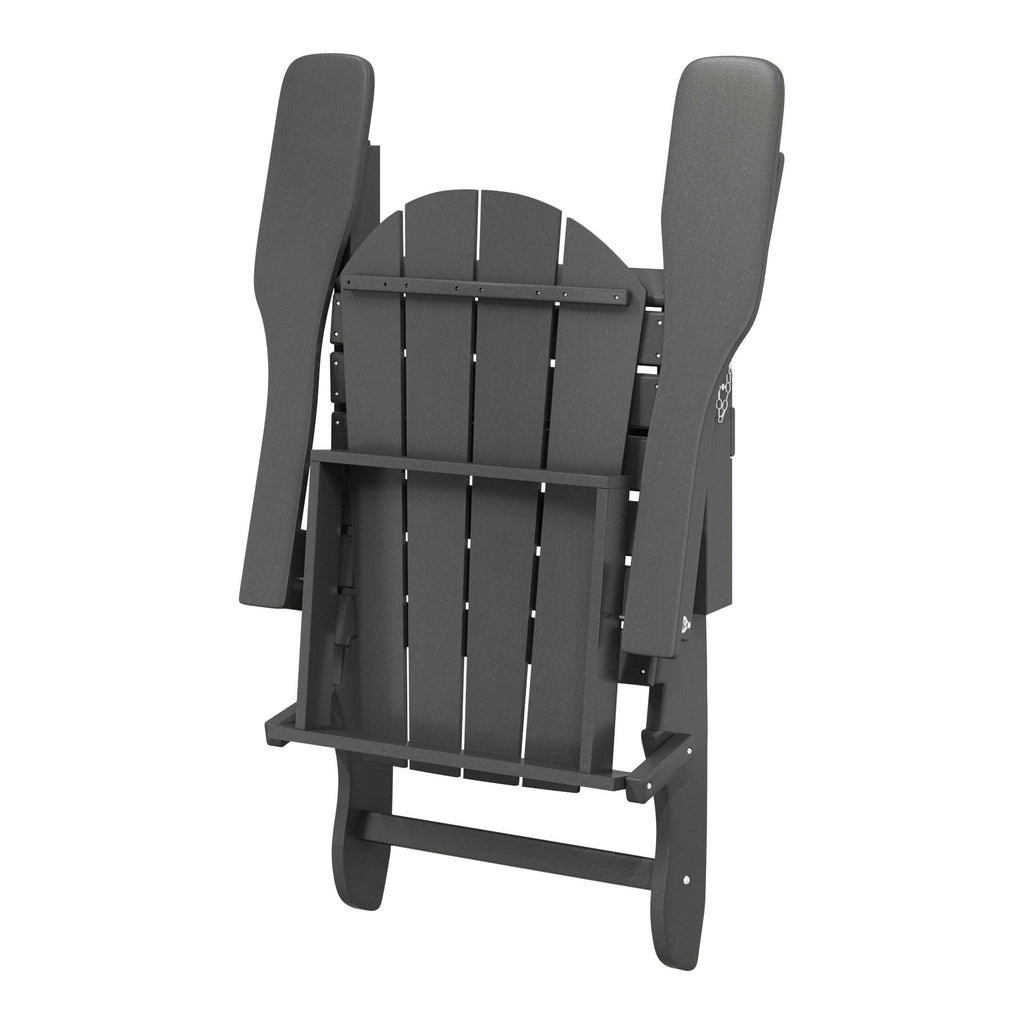 Polytrends Laguna Chaises de jardin pliantes Adirondack résistantes aux intempéries (lot de 4)