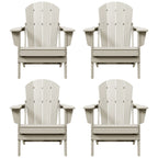 Polytrends Laguna Chaises de jardin pliantes Adirondack résistantes aux intempéries (lot de 4)