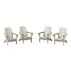 Polytrends Laguna Chaises de jardin pliantes Adirondack résistantes aux intempéries (lot de 4)