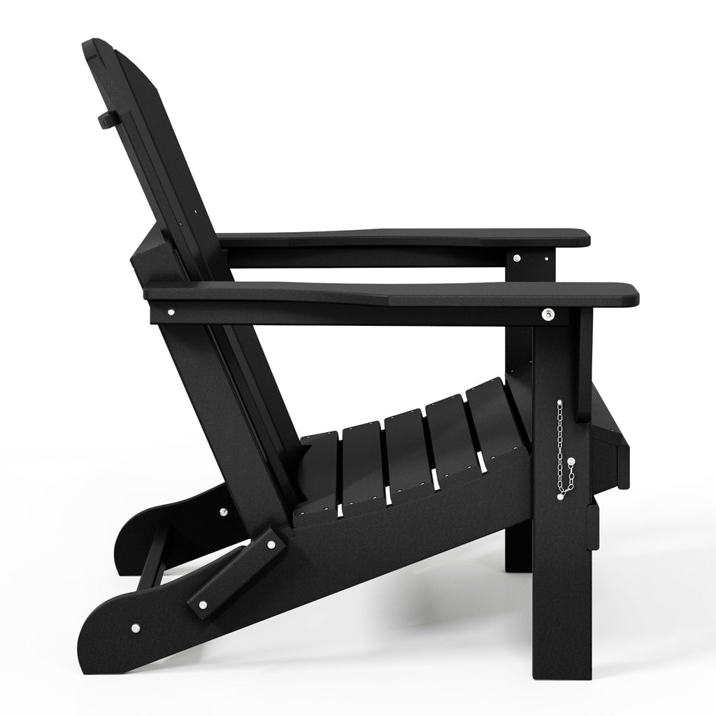 Polytrends Laguna Chaises de jardin pliantes Adirondack résistantes aux intempéries (lot de 4)