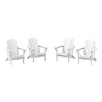 Polytrends Laguna Chaises de jardin pliantes Adirondack résistantes aux intempéries (lot de 4)