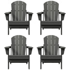 Polytrends Laguna Chaises de jardin pliantes Adirondack résistantes aux intempéries (lot de 4)
