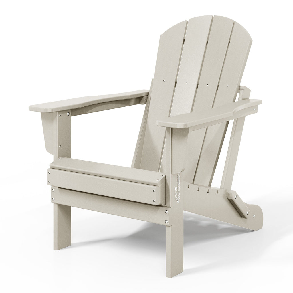 Polytrends Laguna Chaises de jardin pliantes Adirondack résistantes aux intempéries (lot de 4)