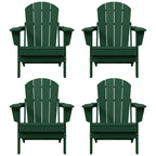 Polytrends Laguna Chaises de jardin pliantes Adirondack résistantes aux intempéries (lot de 4)