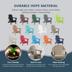 Polytrends Laguna Chaises de jardin pliantes Adirondack résistantes aux intempéries (lot de 4)