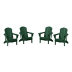 Polytrends Laguna Chaises de jardin pliantes Adirondack résistantes aux intempéries (lot de 4)