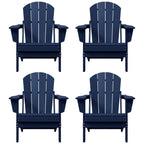Polytrends Laguna Chaises de jardin pliantes Adirondack résistantes aux intempéries (lot de 4)