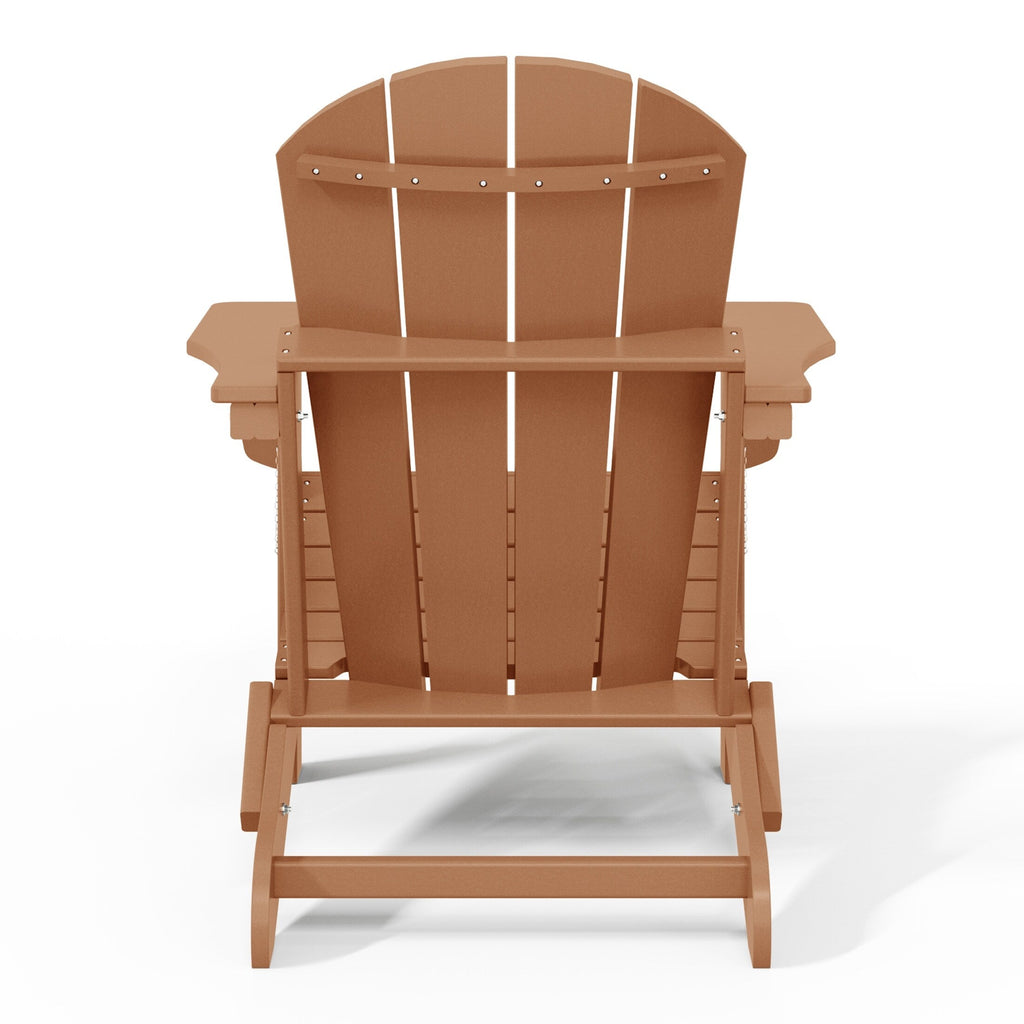 Polytrends Laguna Chaises de jardin pliantes Adirondack résistantes aux intempéries (lot de 4)