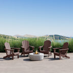 Polytrends Laguna Chaises de jardin pliantes Adirondack résistantes aux intempéries (lot de 4)