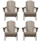 Polytrends Laguna Chaises de jardin pliantes Adirondack résistantes aux intempéries (lot de 4)