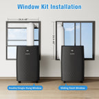 Climatiseur portable avec chauffage – 12000 BTU de refroidissement et 10000 BTU de chauffage pour les pièces jusqu'à 700 pieds carrés.