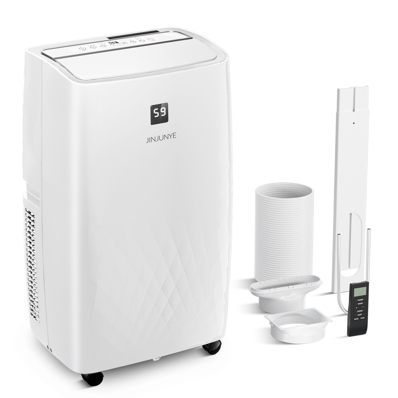 Climatiseur portable avec chauffage – 12000 BTU de refroidissement et 10000 BTU de chauffage pour les pièces jusqu'à 700 pieds carrés.