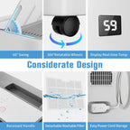 Climatiseur portable avec chauffage – 12000 BTU de refroidissement et 10000 BTU de chauffage pour les pièces jusqu'à 700 pieds carrés.