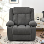 Fauteuil releveur électrique pour personnes âgées, fauteuil releveur en tissu avec repose-pieds extensible, 2 porte-gobelets, poches latérales et télécommande.