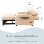 Canapé-lit gigogne 3 en 1 avec 2 tables d'appoint