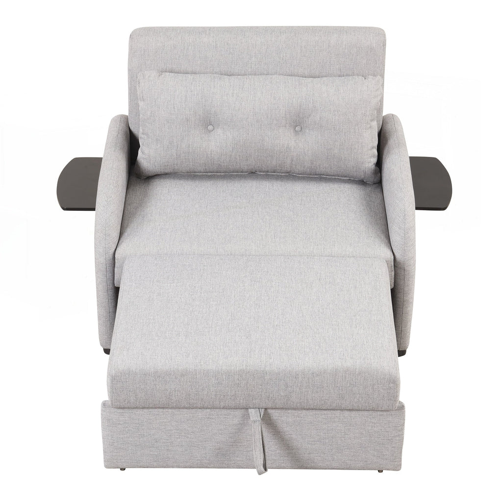 Canapé-lit gigogne 3 en 1 avec 2 tables d'appoint