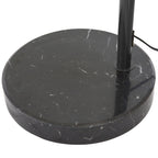 Lampe de sol à arche réglable en acier Q-Max 81 avec abat-jour extra large et socle en marbre