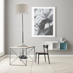 Lampe de sol à arche réglable en acier Q-Max 81 avec abat-jour extra large et socle en marbre