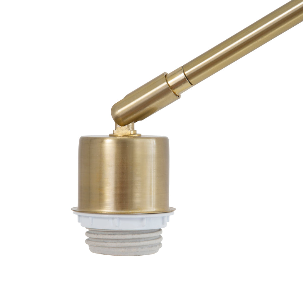 Lampe de sol à arche réglable en acier Q-Max 81 avec abat-jour extra large et socle en marbre