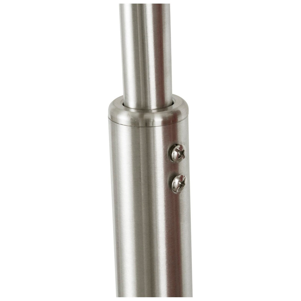 Lampe de sol à arche réglable en acier Q-Max 81 avec abat-jour extra large et socle en marbre