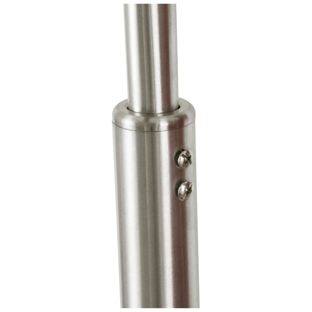 Lampe de sol à arche réglable en acier Q-Max 81 avec abat-jour extra large et socle en marbre