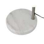 Lampe de sol à arche réglable en acier Q-Max 81 avec abat-jour extra large et socle en marbre