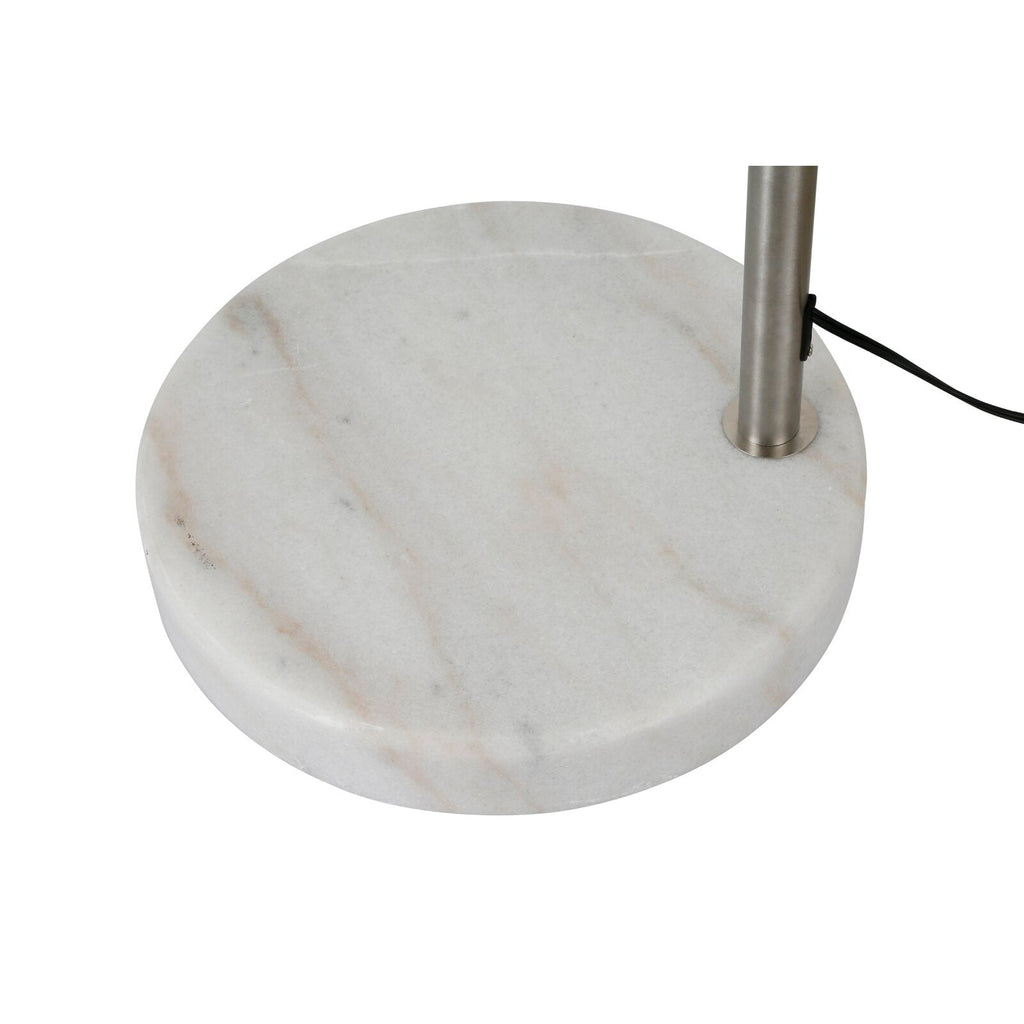 Lampe de sol à arche réglable en acier Q-Max 81 avec abat-jour extra large et socle en marbre